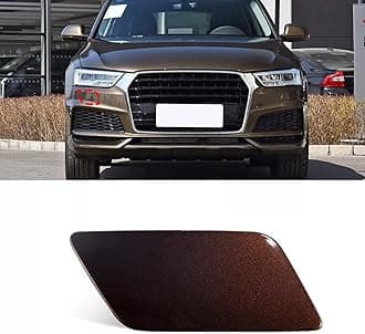 Front Bumper Headlight Washer Cover Cap for Audi Q3 2016 2017 2018 8U0955276E (Brown, Right)