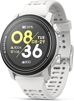COROS PACE 3 GPS Sport Watch, Lightweight Running Watch, 17-Day Battery Life, Accurate GPS, Heart Rate Monitor, Navigation, Sleep Tracking, Training Plan, Run, Bike, and Ski (White Silicone)