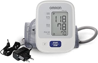 HEM 7121 Fully Automatic Digital Blood Pressure Monitor With Intellisense Technology & Cuff Wrapping Guide For Most Accurate Measurement, White::blue, 16 X 11, (HEM-7121_Omron)