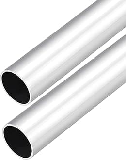 DMiotech 2Pack (28mm OD x 26mm ID) 6063 Aluminum Round Tube 300mm Length Industry Metal Tubing for Machinery Frame Construction DIY Projects
