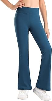 STELLE Girl's Flare Leggings High Waisted Yoga Pants Bootcut Dance Casual Pants Activewear Kids Bell Bottoms
