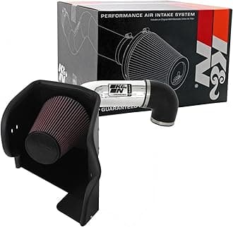 K&N Performance Air Intake Kit 77-1561KP with Polished Metal Tube for Dodge Ram Pickup Truck 1500 2500 5.7L V8