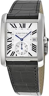 Cartier Men's W5330003 Tank MC Analog Display Automatic Self Wind Black Watch