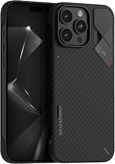 Aulumu A16 Aramid Fiber iPhone 16 Pro Max Case | 1500D Ultra Slim Woven | Real Cooling | MagSafe Black Compatible