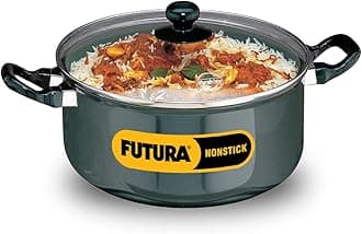 Futura Non-Stick Stewpot With Glass Lid, 5 Litres Black