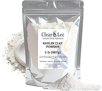 ClearLee Kaolin Clay Cosmetic Grade Powder - 100% Pure Natural Powder - Great For Skin Detox, Rejuvenation, and More - Heal Damaged Skin - DIY Clay Face Mask (2 LB)