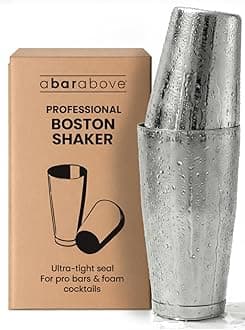Premium Cocktail Shaker Set: Two-Piece Pro Boston Shaker Set. Unweighted 18oz & Weighted 28oz Martini Drink Shaker made from Stainless Steel 304