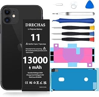 [13000mAh] Battery for iPhone 11, Upgraded High Capacity 0 Cycle Li-Polymer Replacement Battery for iPhone 11 Models A2111, A2221, A2223 with Complete Professional Repair Tool Kit