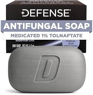 Defense Antifungal Bar Soap | Jock Itch, Ringworm, Athlete's Foot, Skin Fungus | Medicated Anti Fungal Treatment (One Bar, No Case)