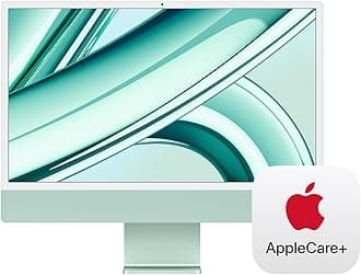 Apple 2023 iMac All-in-One Desktop Computer with M3 chip: 8-core CPU, 8-core GPU, 24-inch Retina Display, 256GB SSD Storage. Works with iPhone/iPad; Green With AppleCare+ (3 Years)