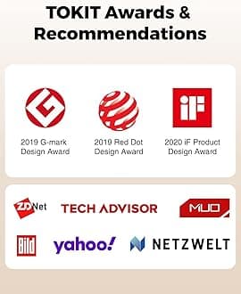 TOKIT Omni Cook Robot All-in-1 Food Processor with 21 Cooking Functions Built-in 7'' Touch Screen Guided Recipes Pre-clean, Chopper, Juicer, Blender, Mixer, Weigh, Sous-Vide, Ice Crush and more