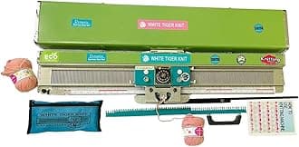 Dynamic Knitting Machine for Home, Manual Operation, Stainless Steel Bed, Perfect for Caps, Hats, Sweaters & More - 2-Year Warranty