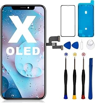 iPhone X Screen Replacement OLED 5.8 Inch 3D Touch Screen Display Digitizer Repair Kit Assembly with Complete Repair Tool ((iPhone X (A1865 A1901 A1902)-OLED)..