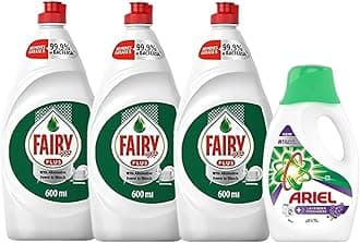Plus Original Dishwashing Liquid Soap With Alternative Power To Bleach, 3 X 600 Ml + (FREE) Ariel Lavender Laundry Detergent Liquid Gel 1L