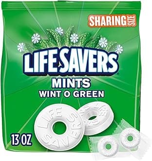 LIFE SAVERS Wint-O-Green Flavor Breath Mints Hard Candy, Sharing Size, LIFE SAVERS Hard Candy, 13 oz Bag