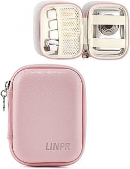 Digital Camera Case Compatible with CAMKORY/for Kodak PIXPRO FZ45/FZ55/for Lecran/for VAHOIALD/for Canon IXUS 285 HS, Small Travel Cameras Storage Holder for Accessories SD Card (Pink)