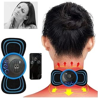 Cervical Spine Massager, Portable Multifunctional Massage Mat - 8 Modes Adjustable, Relieve Pressure of Neck Shoulder Back Waist, Mini Electric Massager Mini Back and Shoulder Neck Body Massager