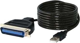 SABRENT Printer Cable USB to Parallel Adapter (1.8m), Parallel IEEE Printer Cable Adapter, Compatible with multiple operating systems (CB-CN36)
