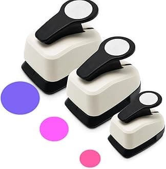 Circle Hole Punch, Circle Punches for Paper Crafts, Circles Puncher, Circles Hole Puncher Set, 5/8 CirclePunch, 1 Inch Craft Punches, 1.5 Inch Large CircleHole Punch, CirclePaper Punch Set