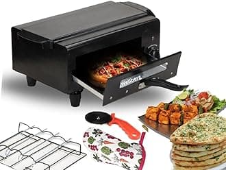 Wellberg 16-Inch Electric Tandoor & Grill with 2200W Stainless Steel Heating Element – Complete Accessories, Shockproof Design, Ideal for Naan, Roti, Grilling, Roasting, and Baking.