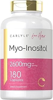 Carlyle Myo-Inositol 2600mg | 180 Capsules | Extra Strength Supplement | Non-GMO, Gluten Free