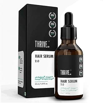ThriveCo Hair Growth Serum 2.0, Advanced Patent Filed Clinically Proven Scalp Treatment for Hair Fall Control & Regrowth, British Medical Publication, Lightweight, Non-Sticky Solution, Unisex, 50ml