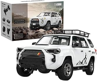 Remote Control Car, All Terrains RC Electric Brushed Off Road Climbing Car, 1/18 4WD RC Buggy Truck 2.4G RC Car, High Speed RC Truck Vehicle Model for Adults RTR Version, White