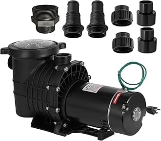 Swimming Pool Pump 1.5HP 110/220V, Pool Pump Single Speed 1100W, 6500 GPH In/Above Ground Pool Pumps for Pools, Spas, Hot Tubs, Fountains, and Water Circulation Systems