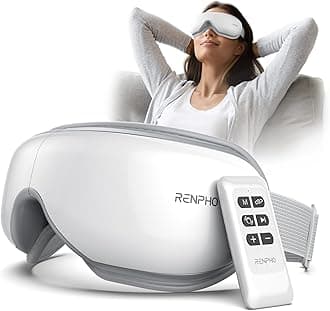 RENPHO Eye Massager with Heat, Mothers Day Birthday Gifts for Women Men Her Him, FSA Eligible HSA Sleep Mask with Remote Compression, Head Massager for Migraine Relief Stye Eye Eyeris 1