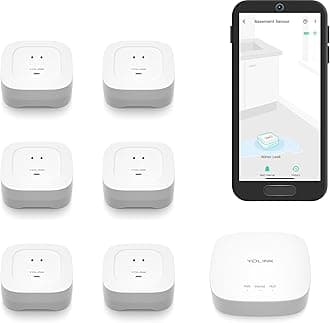 YoLink Water Leak Starter Kit: Hub + 6 Leak Sensor 4 (105 dB Siren), LoRa Long-Range, App/SMS/Email Alerts, D2D Offline, 2 AAA Up to 5-Year Battery, Compatible with Alexa/IFTTT/Home Assistant