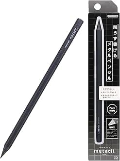 SUN-STAR Stationery S4482646 Metal Pencil, Metacil, Metallic Gray, Pencil Lead Color: Black 2H #4 (with Authentic Hologram Sticker United States Only)