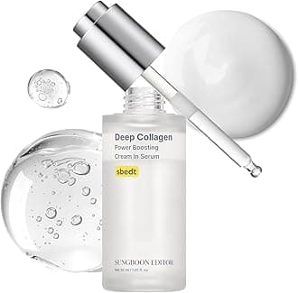 SUNGBOON EDITOR Deep Collagen Serum | 5% Volufiline + 58% Low Molecular Collagen + 2% Niacinamide | Hydrating & Smoothing Face Serum | Korean Skincare, 1.01 fl oz | Gifts for Women