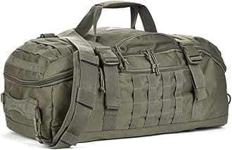 Miramrax Travel Duffle Bag Backpack for Men - Large Tactical Bags Weekender Gym Bag for Overnight Traveling Military Workout Deployment Sports (Green, 45L)