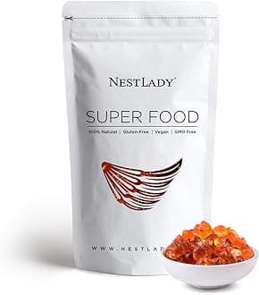 NESTLADY Natural Wild Peach Gum (桃胶) - Edible Peach Blossom Tears, 100% Natural, Food Additives Free,滋补抗皱, Collagen-Boosting Resin for Skin & Health, 250g / 8.82oz