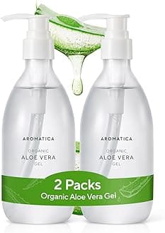 AROMATICA Organic Aloe Vera Gel (2 Pack) 10.14 fl. oz. each