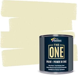 THE ONE All-In-One Paint & Primer - Cream Satin, 2.5 L | Multi-Surface 1 Coat Formula | Easy Indoor & Outdoor Decorating for Home & Garden Walls, Floors & Furniture | Durable, Water-Based & Low VOC