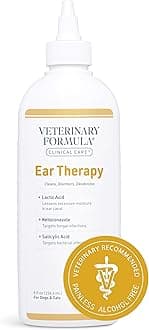 Veterinary Formula Clinical Care Ear Therapy, 8 oz. - Cat and Dog Ear Cleaner - Helps Soothe Itchiness and Clean The Ear Canal of Debris and Buildup