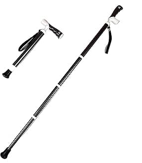 Folding Walking Cane for Men & Women, Adjustable Height & Handle - Lightweight Portable Walking Stick, Foldable Cane with Comfortable Grip