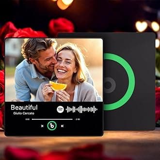 Custom Music Fridge Magnet Personalized Anniversary Wedding Gifts for Couples Women Men Customized Spotify Song Music Player Photo Magnet for Refrigerator, Mothers Day Birthday Gifts for Mom