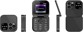 i16 PRO Mini Flip Mobile Phone,Simplicity and Ease of Use Affordability Lightweight and Portable (Black)