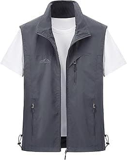 Gihuo Men's Golf Lightweight Photo Vest Fishing Travel Safari Vest