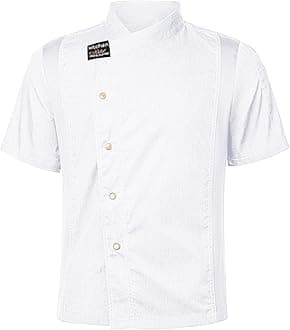 Men's T-Shirts Unisex Men Women Breathable Chef Jacket Cooking Coats Hotel Restaurant Work Uniform Canteen Work Chef Coat White