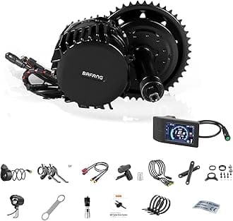 1000W Mid Drive Kit,Bafang BBSHD BBS03 Ebike Conversion Kit with Display,48V 8Fun Electric Bike Conversion Kit for Moutain Road Bike(500C,No Battery)