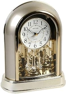 Rhythm Two Tone Gold Mantel Clock