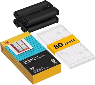 4PASS Film Cartridge (4x6 inches) for Kodak Dock and Dock Plus, 80 Sheets