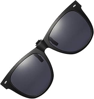 Polarized Clip-on Sunglasses Unisex Anti-Glare Driving Sunglasses With Flip Up for Prescription Glasses