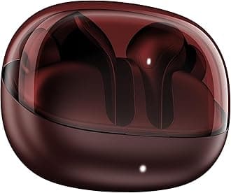 Airdopes Plus 311, Glass Design, ENx Tech, Fast Charge, 50 Hrs Battery, Stream Ad Free Music via App Support Bluetooth Earbuds, TWS Ear Buds Wireless Earphones with mic (Crimson Red)