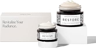 The Retinol-Alternative Duo | Restore Ultra-Rich Night Cream (50mL) + Revive Firming Eye Cream (15mL) with Hyaluronic Acid and Bakuchiol (Set of 2)