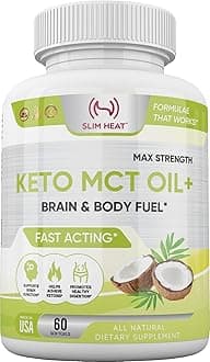 Keto MCT Oil Capsules with C8 & C10 - Fast Acting Ketosis Brain & Body Fuel for Women and Men - All Natural, Non-GMO, Made in USA (1-Month Supply)