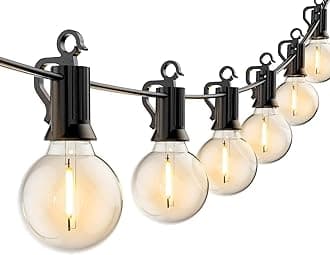 Brightown Outdoor String Lights - Globe Patio Lights 38 Ft with 15 G40 Shatterproof Bulbs, Waterproof Connectable Commercial Outdoor Light for Backyard, Bistro, Porch, Cafe, Deck
